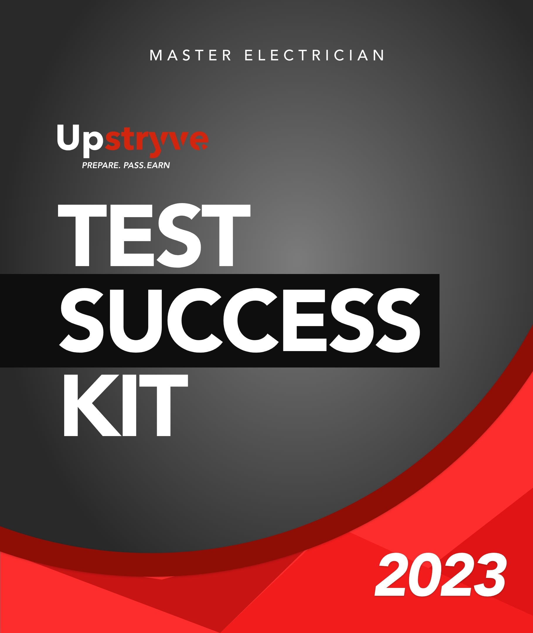 Upstryve's 2023 Master Electrician Exam Questions and Study Guide - Online Test Success Kit product image provided by UpStryve Book Store. Upstryve provides access to online contractor course content, exam prep, books, and practice test questions to students and professionals preparing for their state contracting exams.
