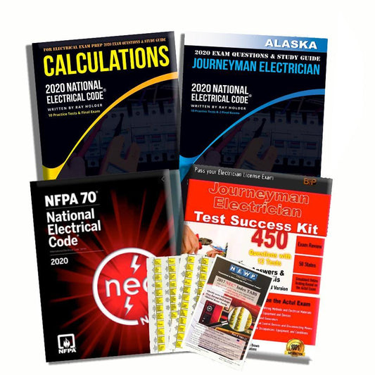Upstryve's Alaska 2020 Complete Journeyman Electrician Exam Prep Package product image provided by BTP. Upstryve provides access to online contractor course content, exam prep, books, and practice test questions to students and professionals preparing for their state contracting exams.