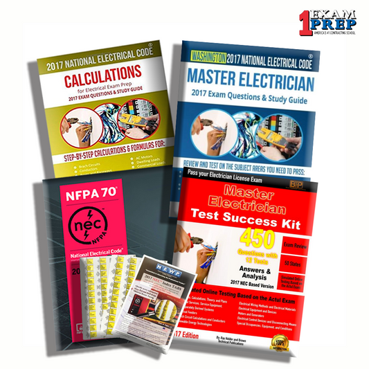 Washington 2017 Master Electrician Exam Prep Package