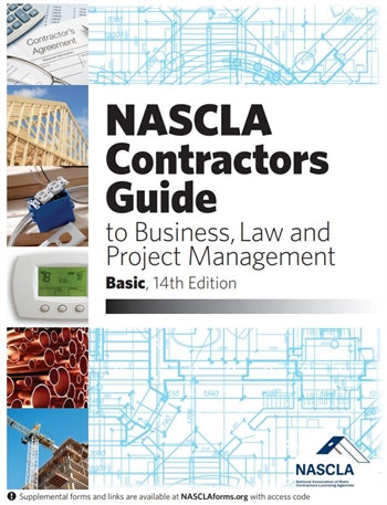 Upstryve's Basic NASCLA Contractors Guide to Business, Law and Project Management, Basic 14th Edition; Highlighted & Tabbed product image provided by UpStryve Book Store. Upstryve provides access to online contractor course content, exam prep, books, and practice test questions to students and professionals preparing for their state contracting exams.