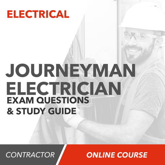 Upstryve's 2020 Journeyman Electrician Exam Questions and Study Guide - Online Course product image provided by UpStryve Book Store. Upstryve provides access to online contractor course content, exam prep, books, and practice test questions to students and professionals preparing for their state contracting exams.