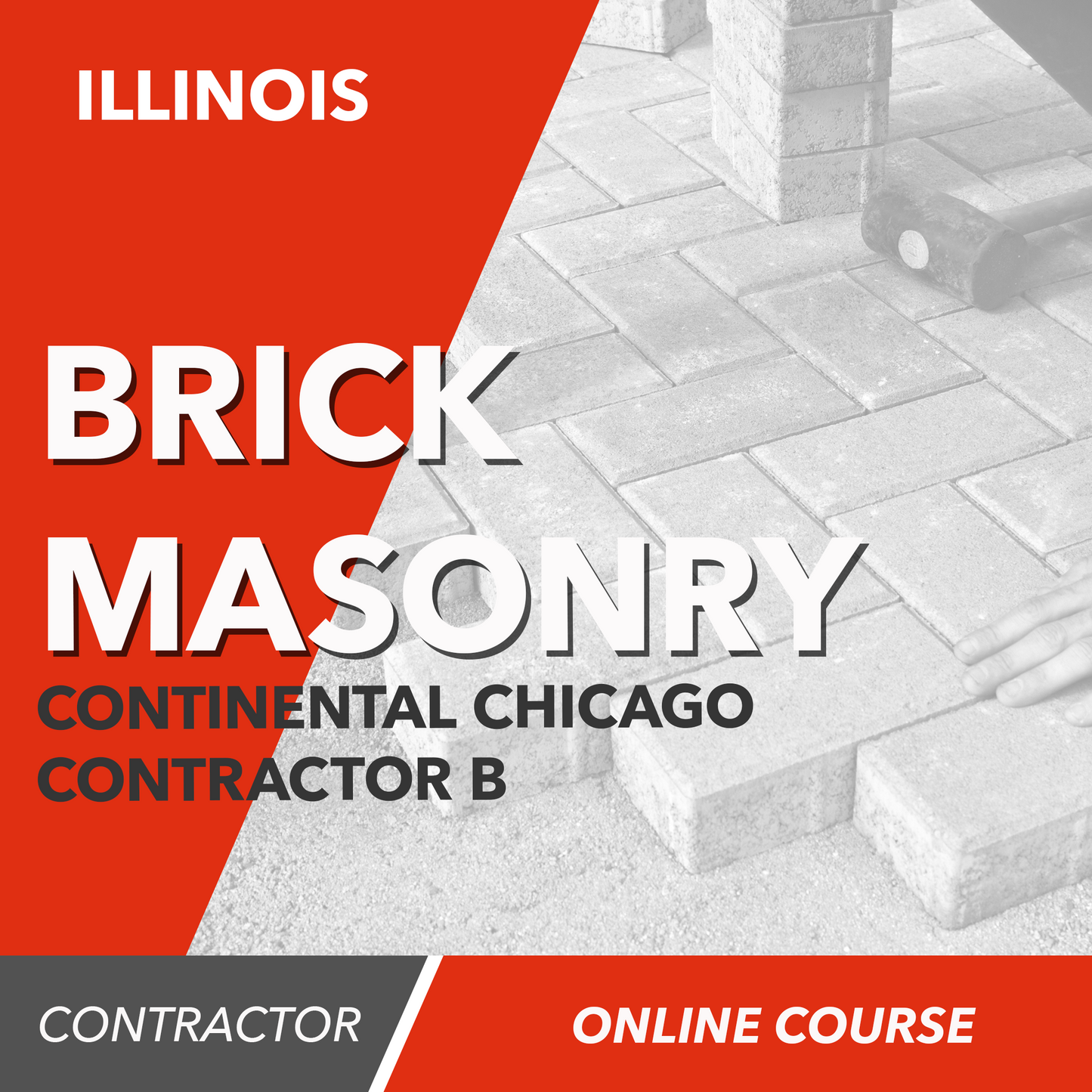Upstryve's Continental Chicago 302 Brick Masonry Contractor B Card - Online Exam Prep Course product image provided by UpStryve Book Store. Upstryve provides access to online contractor course content, exam prep, books, and practice test questions to students and professionals preparing for their state contracting exams.