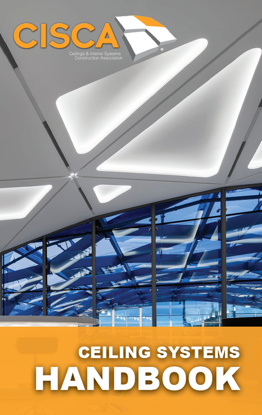 Upstryve's Ceiling Systems Handbook ,CISCA, 19th Printing, 2012 revised 2019 product image provided by UpStryve Book Store. Upstryve provides access to online contractor course content, exam prep, books, and practice test questions to students and professionals preparing for their state contracting exams.