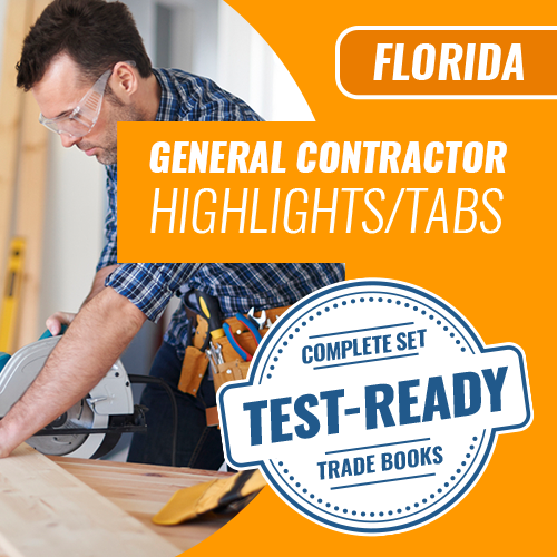 Florida General Contractor Exam Complete Book Set - Highlighted & Tabbed