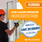 Florida Glass and Glazing Contractor Exam Complete Book Set - Trade Books - Highlighted and Tabbed