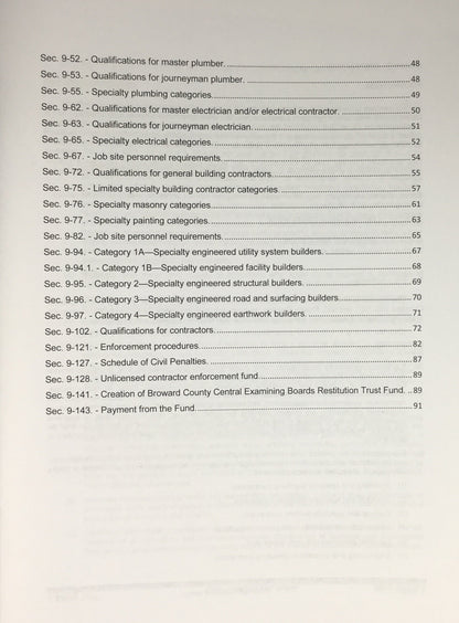 Broward County Code, Chapter 9 - Contractors, 2014. Upstryve's Broward County Code, Chapter 9 - Contractors, 2014 product image provided by UpStryve Book Store. Upstryve provides access to online contractor course content, exam prep, books, and practice test questions to students and professionals preparing for their state contracting exams.