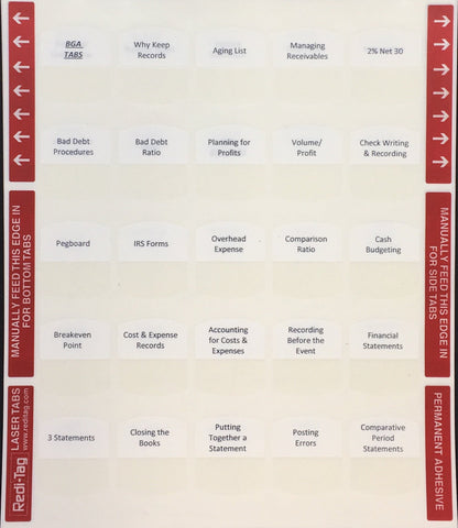 Pre-printed Tabs for Florida State Business & Finance Book Package; Tabs Only