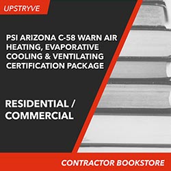 PSI Arizona C-58 (cr-58) Warn Air Heating, Evaporative Cooling and Ventilating (residential/commercial) Certification Package