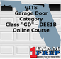 GITS Garage Door Category - Class "GD" - DEE1B
