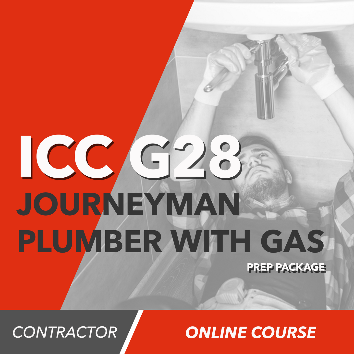 ICC G28 National Standard Journeyman Plumber with Gas Exam Prep Package