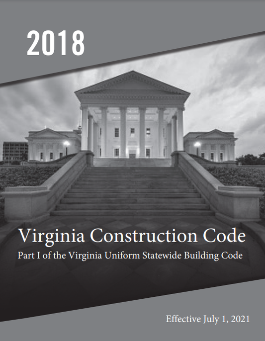 Virginia Uniform Statewide Building Code, 2018 - Part 1 Virginia Construction Code [Binder]