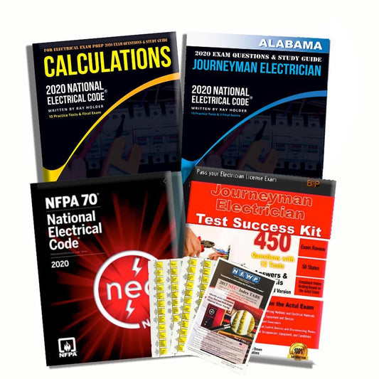 Upstryve's Alabama 2020 Complete Journeyman Electrician Exam Prep Package product image provided by BTP. Upstryve provides access to online contractor course content, exam prep, books, and practice test questions to students and professionals preparing for their state contracting exams.