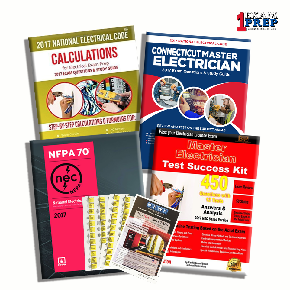 Upstryve's Connecticut 2017 Master Electrician Exam Prep Package product image provided by BTP. Upstryve provides access to online contractor course content, exam prep, books, and practice test questions to students and professionals preparing for their state contracting exams.