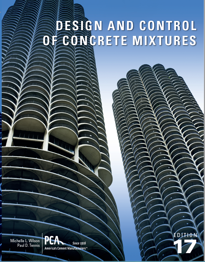 Design and Control of Concrete Mixtures, 17th Edition