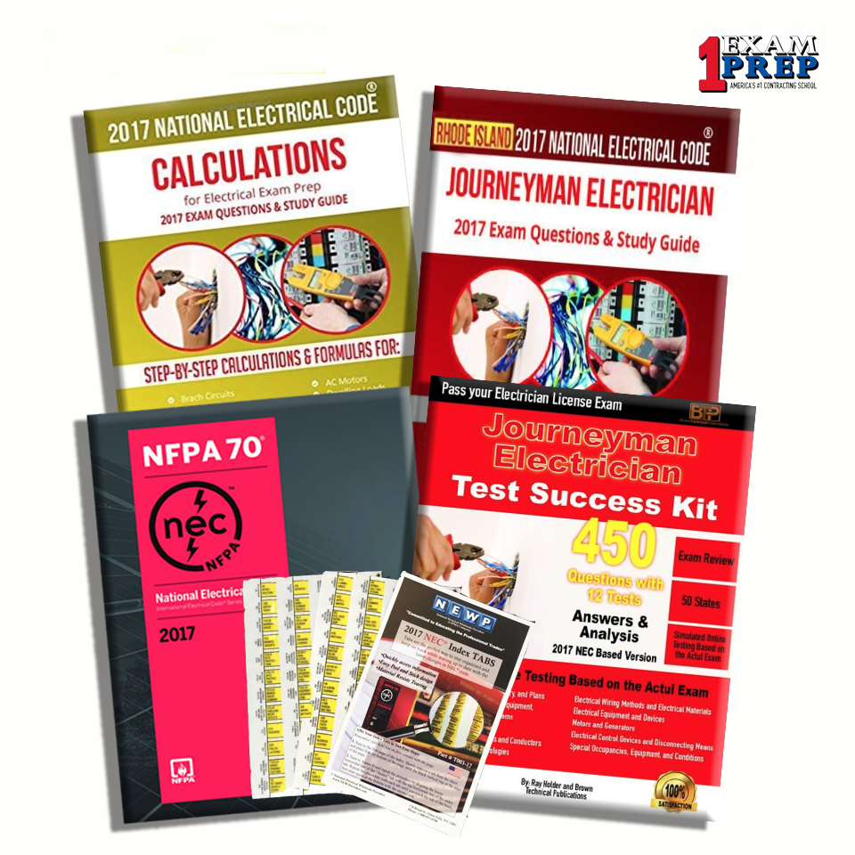 Rhode Island 2017 Journeyman Electrician Exam Prep Package