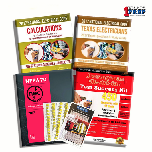 Texas 2017 Journeyman Electrician Exam Prep Package